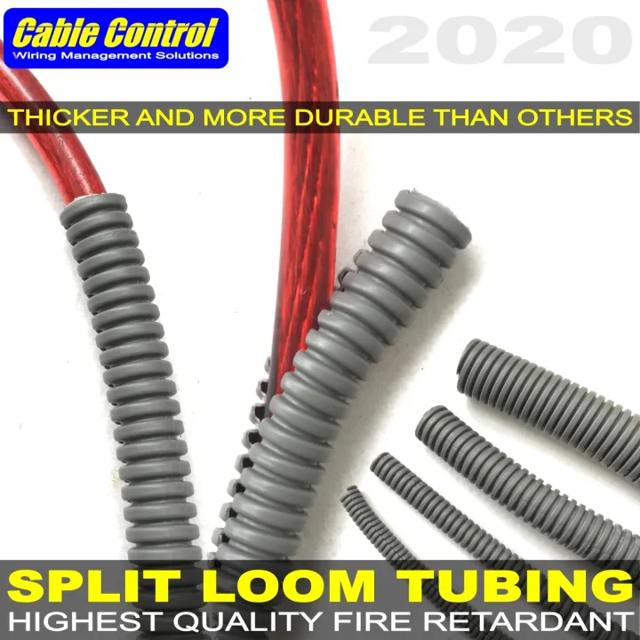 Cable Control SPLIT LOOM TUBING AWG 1210 10M , GRAY ,Fire retardant