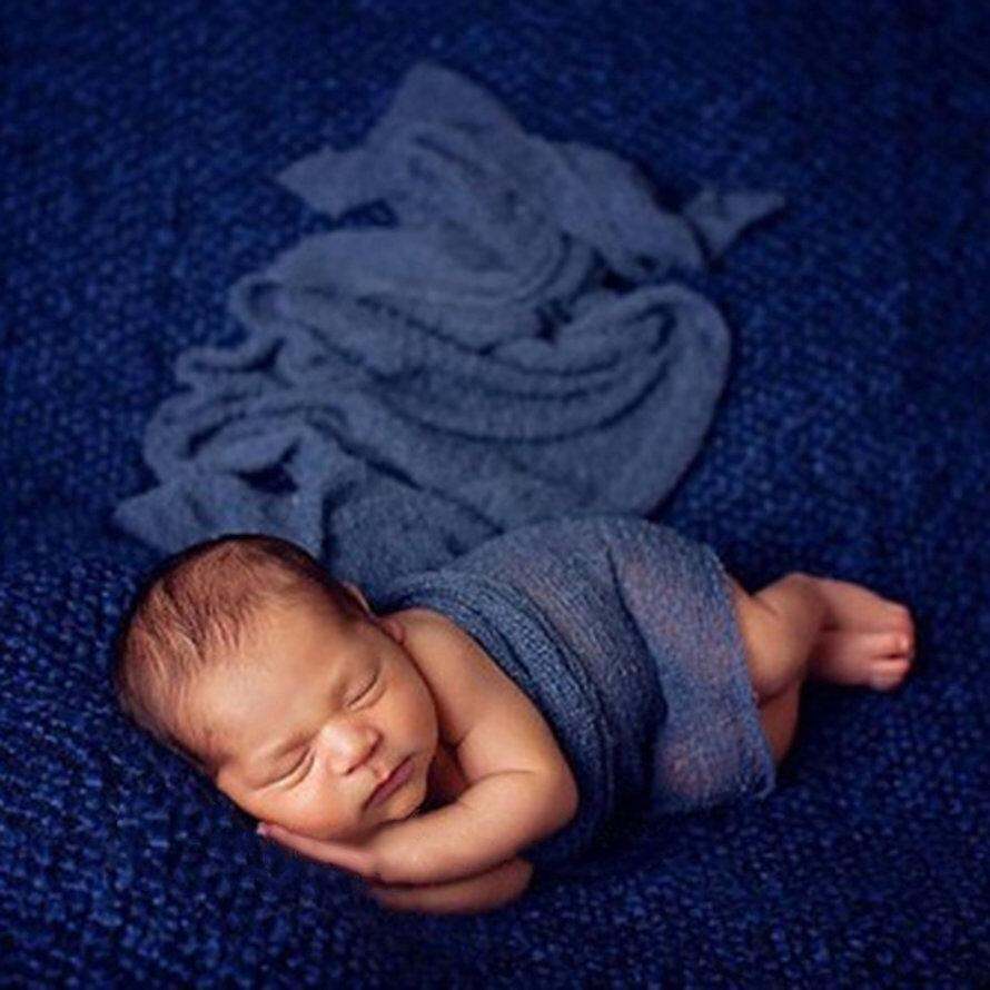 Newborn Baby Stretch Knit Wrap Photo Photography Prop Mum Scarf Baby Blanket New 