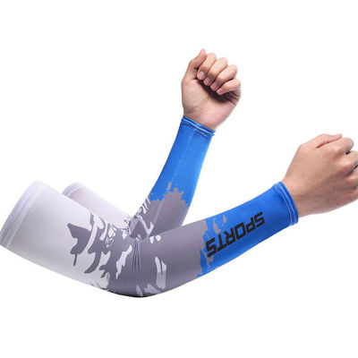 Huilun ZHAN ที่คลุมปลอกแขนผ้าไหมน้ำแข็งป้องกัน UV จากแสงแดดวิ่งกลางแจ้งแขนผู้ชาย