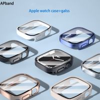 Case glass For Apple Watch series 7 8 45mm 41mm 44mm 40mm waterproof Screen Protector Accessorie Bumper iWatch 4 5 SE 6 Cover