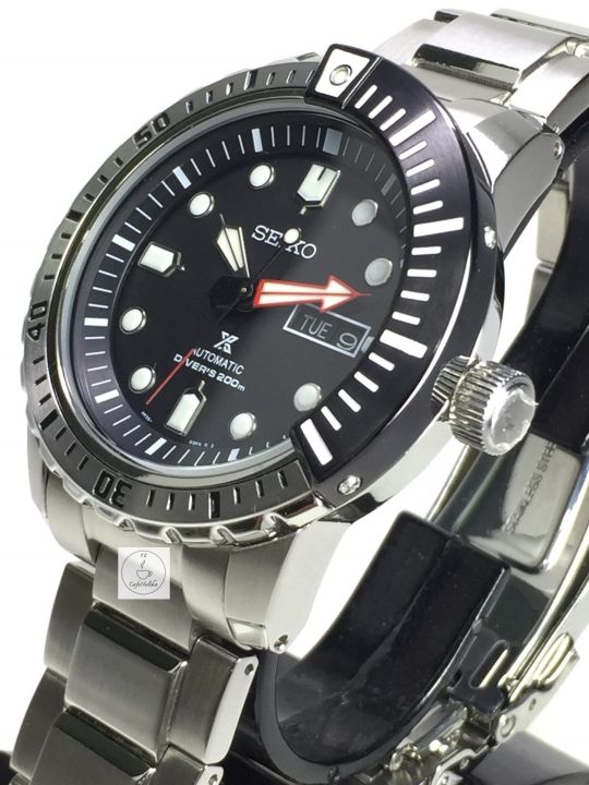 นาฬิกาข้อมือผู้ชาย-seiko-รุ่น-srp587k1-automatic-ตัวเรือนและสายนาฬิกาสแตนเลส-หน้าปัดสีดำ-รับประกันสินค้าเป็นของแท้