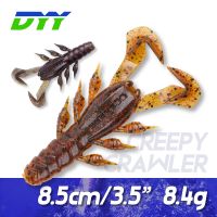 【hot】▥✱ Craw 8.5cm 8.4g Soft Shrimp Silicone Flipping Jig Trailer Pitching Bait Creature Artificial for Bass