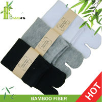 65 Bamboo Fiber 25 Cotton Japanese Style Tabi Socks Women And Men Separate Kimono Flip Flop Two Fingers Crew Sock White 5 Pack