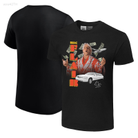 2023 NEW New Wwe Mens Vintage Style Black Ric Flair Printed Short Sleeve T-shirt 2023 brand new T-shirt