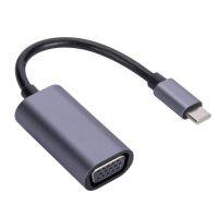 Kabel konverter USB C ke VGA mendukung penyesuaian panas kabel adaptor Tampilan Plug and Play Notebook telepon seluler untuk MacBook Air/Pro