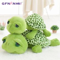 【ของเล่นตุ๊กตา】 2018 New arriving 20/25cm Army Green Big Eyes Turtle Plush Toy Stuffed soft Turtle Doll Turtle Kids As Birthday Christmas Gift