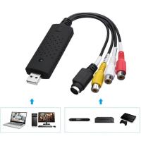 USB สาย RCA 2.0แปลงเสียงวิดีโออะแดปเตอร์การ์ดบันทึก สตรีมมิ่ง2.0วิดีโอเกมส์การ์ดบันทึกสาย RCA Live RCA USB 720P Mini H9L1