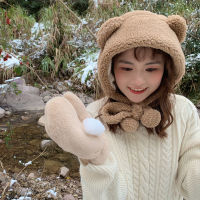 2021 New Small-ear Cashmere er Hats luffy Hat with Ears Autumn Winter Cute Pullover Earmuffs Warm Cap Bandage