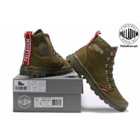 CODxdrrf5157 ┇™100 Original PALLADIUM Army Green Martin Boots mens and womens Ribbon canvas shoes 39-45