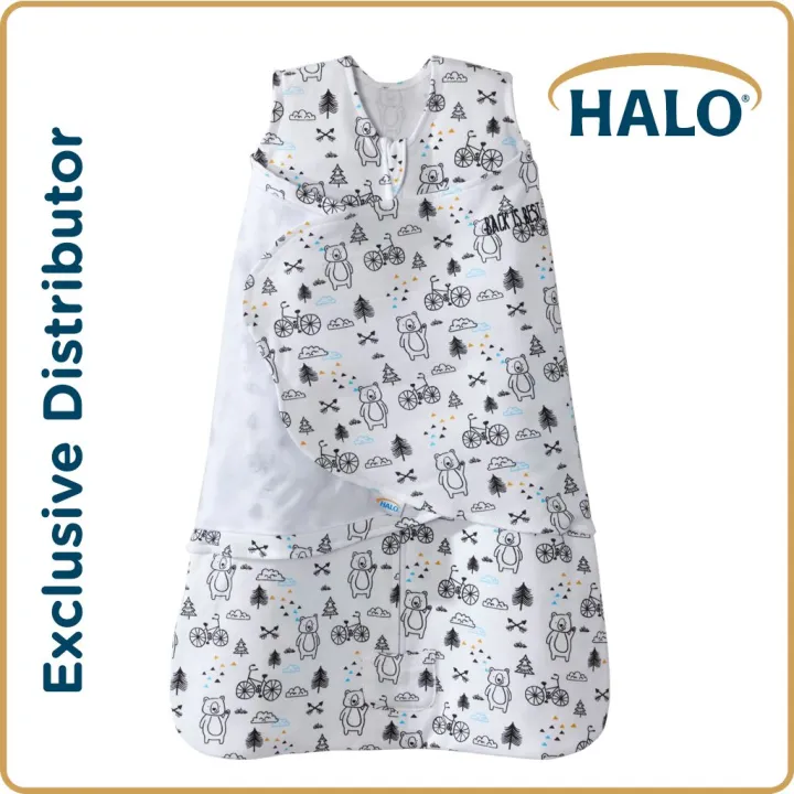 HALO SleepSack Multiway Swaddle Huggy Bears (sleep sack wearable
