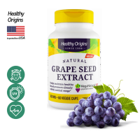 เฮลท์ตี้ ออริจินส์ สารสกัดเมล็ดองุ่น 300 mg x 60 เม็ด Healthy Origins Grape Seed Extract เมล็ดองุ่นสกัด / กินร่วมกับ แอสต้าแซนทีน ไบโอติน คอลลาเจน กลูต้าไธโอน เลซิติน ไลโคพีน พิคโนจีนอล ขมิ้นชัน วิตามินซี อี