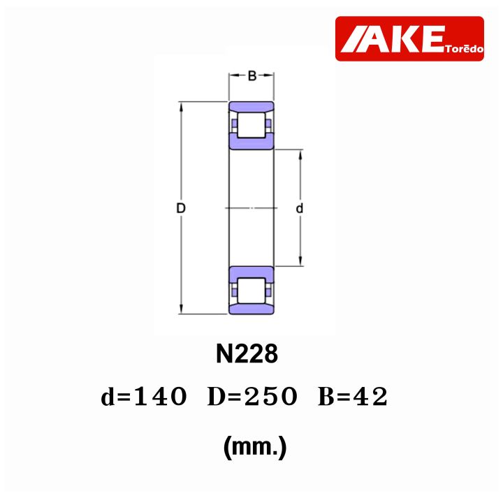 n228-ตลับลูกปืนลูกกลิ้งทรงกระบอก-cylindrical-roller-bearings-ตลับลูกปืนเม็ดทรงกระบอก-n-228-จัดจำหน่ายโดย-ake-tor-do