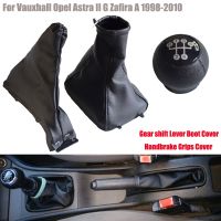 Black Leather 5 Speed Manual Car Gear Stick Shift Knob With Gaiter Boot Cover for Vauxhall Opel Astra II G Zafira A 1998-2010