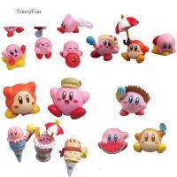 Sunnefan โมเดลการ์ตูนสีชมพูกรวยไอศครีม Waddle Dee ตุ๊กตาโมเดลหุ่นอนิเมะของประดับตุ๊กตาเคอร์บี้