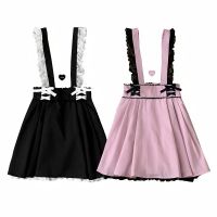 Japanese Sweet Black Lolita Shirts Woman Summer Cute Short Puff Sleeve Tops Kawaii Ruffles Lace Bow Blouses Chiffon Blusa Mujer