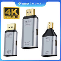 4K 60Hz Type-C ถึง Dphdmi-Compatiblemini DP Adapter 100W Thunderbolt 3 Adapter สำหรับ Oneplus 11 9rt 10 Pro Samsung