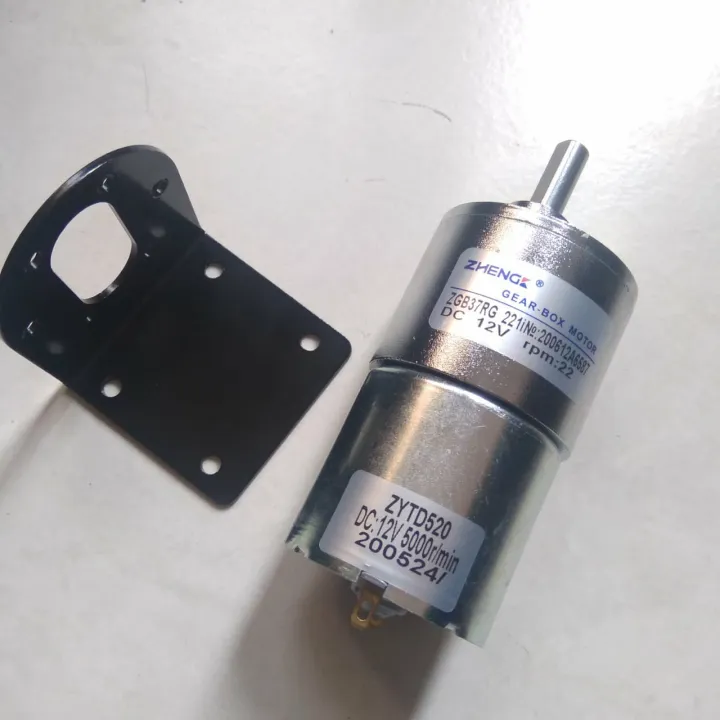 Motor GearBox DC 12V 22 5000 rpm ( ZGB37RG 22i) Lazada Indonesia
