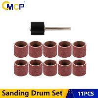 【Booming】 zhanye08118 CMCP 100 Grit Sanding Drum Set 11Pcs With Sanding Mandrel 12.7Mm Sanding Bands For Dremel Tools อุปกรณ์เสริมโรตารี่