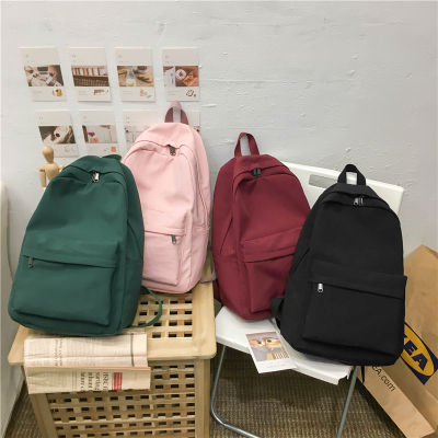 2021 Backpack Women Backpack Solid Color Women Shoulder Bag Fashion School Bag For Teenage Girl Children School Backpacks Female