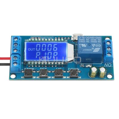 สวิตช์รีเลย์ Dc6v ~ 30V Lcd มัลติฟังก์ชั่นตัวควบคุมแบบดิจิตอลการอุปกรณ์ตัดไฟ/หยุด/จุดชนวนแบบหน่วงเวลา/วงจรโมดูลวงจรรีเลย์เวลา