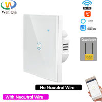 Tuya Smart Life Wifi Touch Wall Switch Eu สวิตช์ไฟมาตรฐาน Voice Timer Control ทำงานร่วมกับ Smart Home Home Alexa