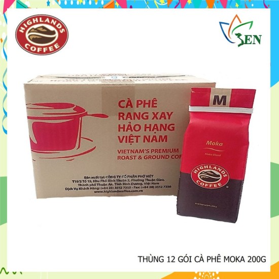 Senxanh cafe combo 3 gói cà phê rang xay moka highlands coffee 200g - ảnh sản phẩm 3