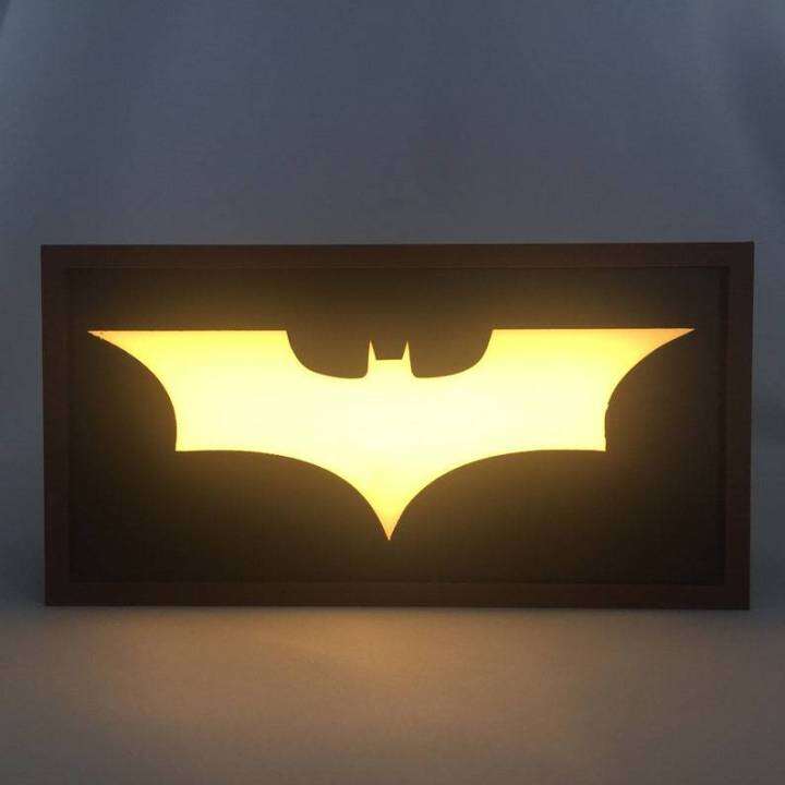 Williams Art House Dc Superhero Batman Night Light Creative Batman Logo 