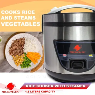 Standard Rice Cooker 1.5L (Plain White) - Yellow Elephant Everyday Low  Price