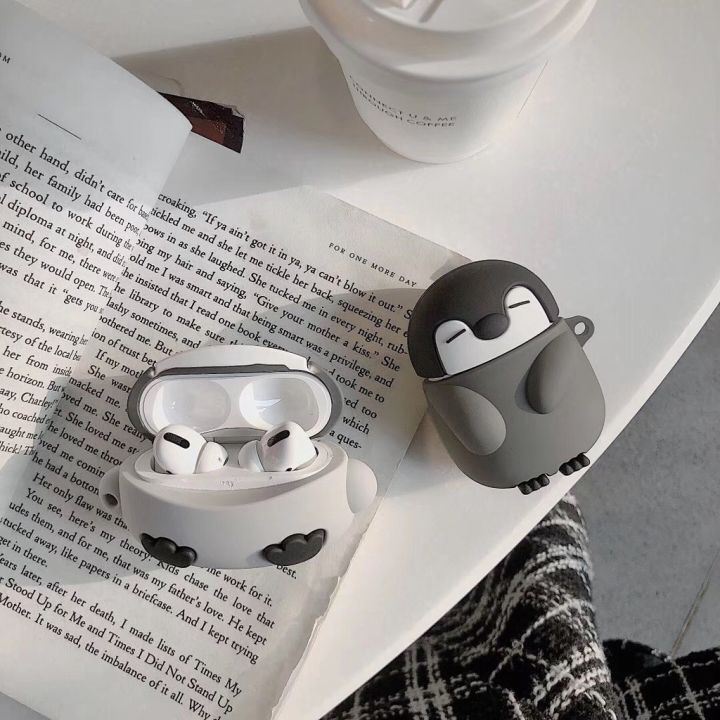 เคสหูฟังซิลิโคน-ลายการ์ตูนเพนกวิน-3d-สำหรับ-airpods-pro-1-2