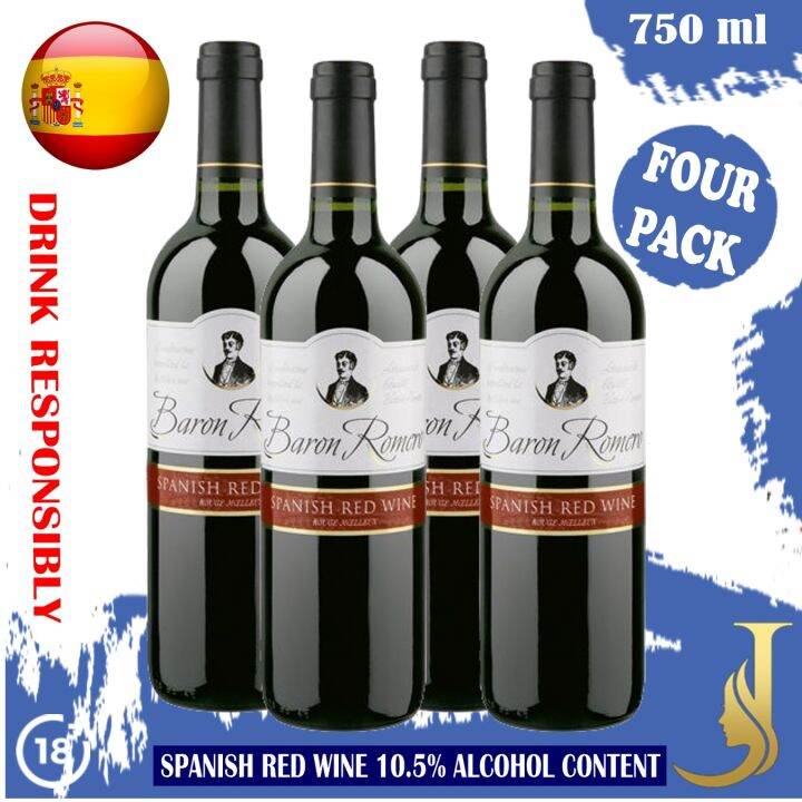 Baron Romero Spanish Red Wine 750mL Four Pack | Lazada PH