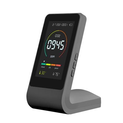 1Set 3 In1 CO2 Meter Digital Temperature Humidity Sensor Tester Air Quality Monitor (Black)