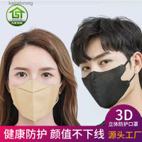 หน้ากากสเตอริโอ3D สำหรับผู้ใหญ่ Kaijialvrong มาสก์กันฝุ่นใช้แล้วทิ้งสามชั้นบางระบายอากาศได้สำหรับฤดูร้อน