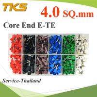 SET หางปลากลม คอร์ดเอ็น แบบมีฉนวน เส้นเดี่ยว เส้นคู่ สายไฟ 4 mm2 (6 สี 540 ชิ้น) รุ่น SET-TE-E40