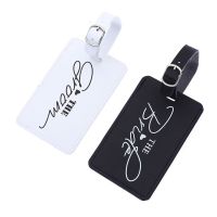 【DT】 hot  Travel Accessories The Bride And Groom Honeymoon Luggage Tag PU Suitcase ID Addres Holder Baggage Boarding Tag Portable Label