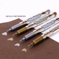 1/3/4pcs/lot Permanent Paint Marker Pens Gold /Silver For Drawing Students Supplies DIY Metallic Waterproof Marker Craftwork Pen Furniture Protectors