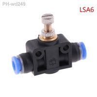 Hot! Pneumatic Airflow Regulator 4mm 6mm OD Hose Tube Gas Flow Adjust Valve Connector Fitting Air Speed Controller