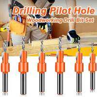 【❉HOT SALE❉】 n9p หัวว่านเจาะเจาะรูไม้ Hss Countersink Drill ขนาด6ไซส์สกรูไม้เจาะร่องก้านกลมทำงานเป็นไม้