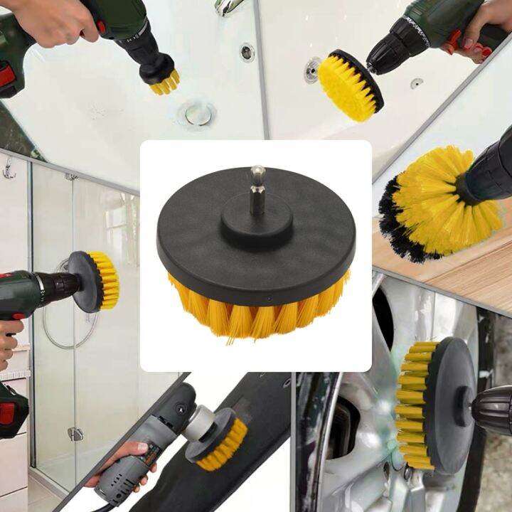 4pcs-combinate-drill-brush-power-scrubbing-brush-drill-spin-scrubber-electric-cleaning-brush-fixing-for-car-bathroom-wooden-floor-laundry-room-cleaning