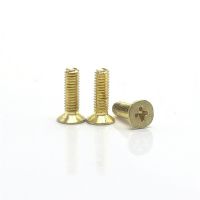 50pcs GB819 DIN965 Brass Countersunk Head Screw Phillips Cross Recessed Flat Head Machine Screws Bolts M2 M2.5 M3 M4 M5 M6 M8