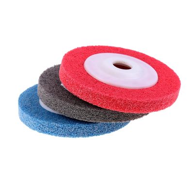 2pcs 4Inch 100mm Nylon Fiber Wheel Grinding Pad Angle Grinder Non Woven Sanding Disc For Metals Wood Crafts Polishing Cheaning