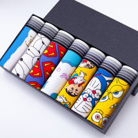 7pcslot Boxer Shorts Underpants man Mens Panties Men Boxer Underwear Cartoon cute suit Large Size Soft