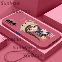 เคสโทรศัพท์ Samsung A13 5G Samsung A04S ซิลิโคนอ่อนนุ่มปกหมวกออกแบบปกสำหรับสาว