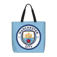 Manchesters City กระเป๋าถือมีซิปกระเป๋าทรงสี่เหลี่ยมมีหูหิ้วสะพายไหล่สำหรับผู้หญิงโท้ทแบบลำลองจุของได้มากพร้อมกระเป๋ากระเป๋าสะพายไหล่