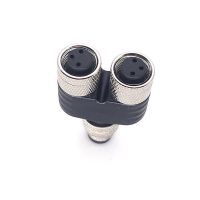 M8 Y-branch 3-way Sensor connector male to female pipe conversion plug 3pin 4pin waterproof connectors