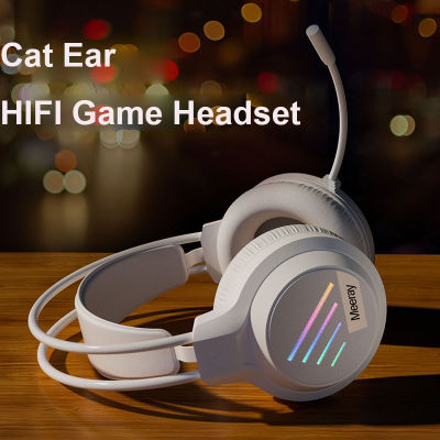 RGB Gaming Headset หูฟังพร้อมไมโครโฟนสำหรับ PC Gamer ชุดหูฟังไฮไฟสเตอริโอสำหรับ PS4 X One Player