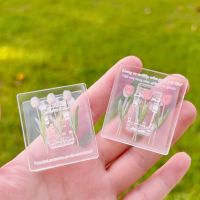 Portable Mini Paper Clip Flower Acrylic Staples Paperclip Transparent Document Bookmarks File Page Holder Clamp Files Stationery