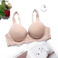 Parifairy Female Winter thick non-padded warm underwear s 85D-110D E F cup top lace sheef solid color underwire lette