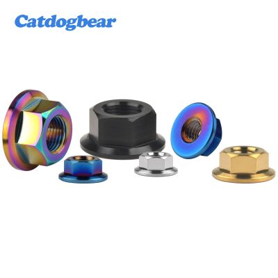 ™☒☃ Catdogbear Titanium Nut M5 M6 M8 M10 M12 M14 M16 Flange Nuts for Bicycle Motorcycle Car