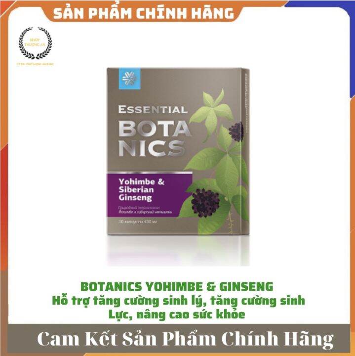 [ GIÁ SỈ ] Botanics Yohimbe & Siberian ginseng, giúp tăng cường sinh lý và sinh lực, nâng cao
