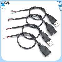 SIXUL 5pcs 30cm USB 2.0 5V สายชาร์จไฟ ปลั๊กตัวผู้/แจ็คตัวเมีย ตัวเชื่อมต่อขยาย แหล่งจ่ายไฟฟ้า สายชาร์จไฟ สายเคเบิล USB การส่งข้อมูล